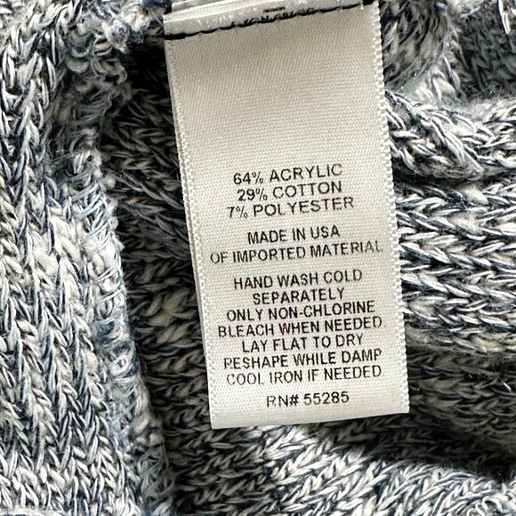 Express Sweater Women Size M Blue Twist Back VNeck Made in USA Y2K Preppy Dance - Picture 5 of 8